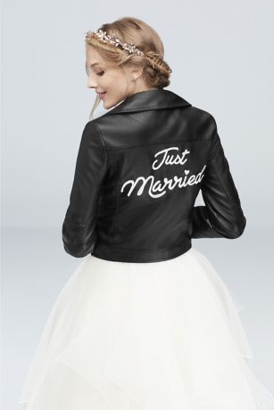 david's bridal leather jacket