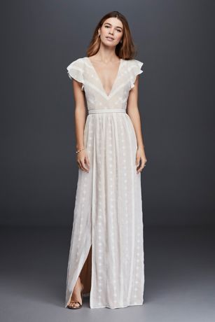 david's bridal chiffon dress