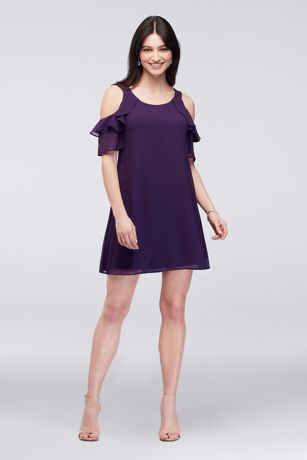 cold shoulder short dress