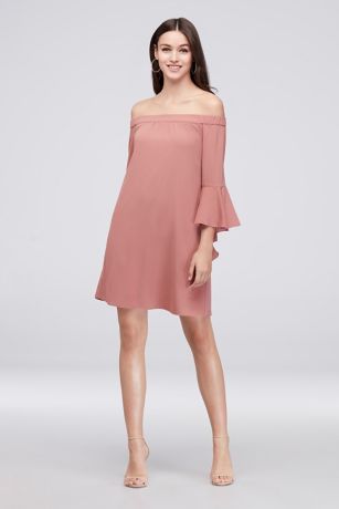 shift dress with bell sleeves