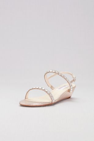 low wedge slingback sandals