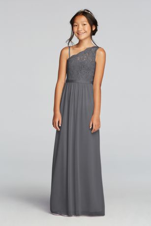 Picture of Long Mesh Skirt with Lace Bodice Dress