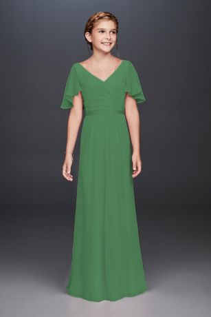 green junior bridesmaid dresses