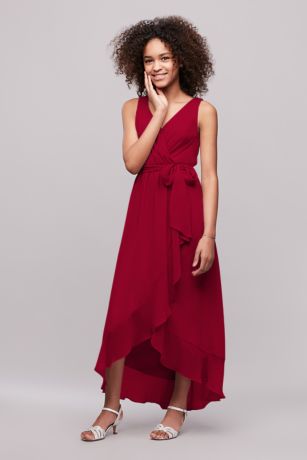 david's bridal wrap bridesmaid dress