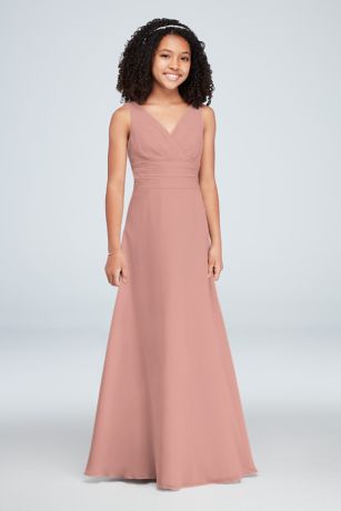 Picture of Chiffon Surplice Tank Junior Bridesmaid Dress