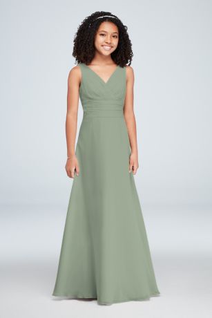 Picture of Chiffon Surplice Tank Junior Bridesmaid Dress