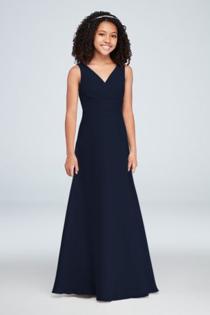 Picture of Chiffon Surplice Tank Junior Bridesmaid Dress