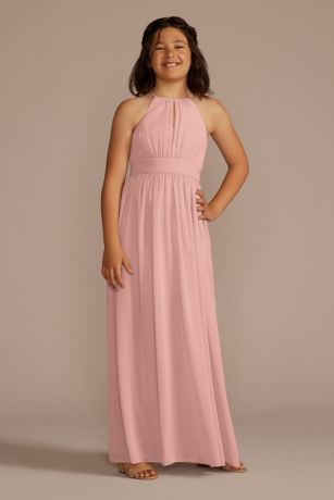 Picture of Chiffon High-Neck Pleated Girls Dress