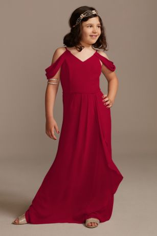 david's bridal off shoulder bridesmaid