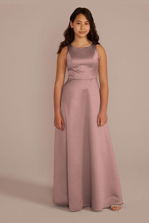Celebrate DB Studio Sleeveless Satin A-Line Junior Bridesmaid Dress