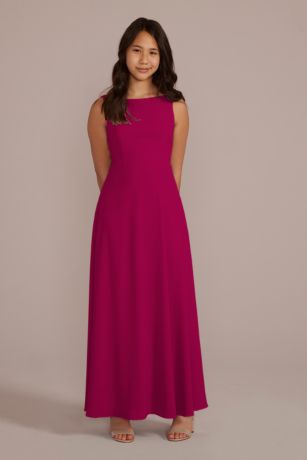 Berry Chiffon Tie Back Dress