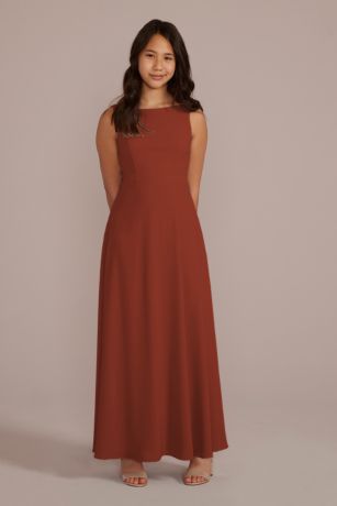 Picture of Chiffon Junior Bridesmaid Dress with Tie Back