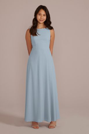 Picture of Chiffon Junior Bridesmaid Dress with Tie Back