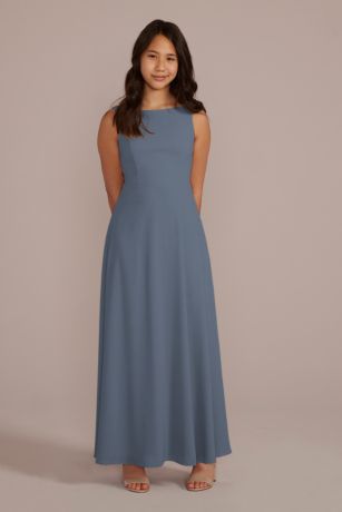 Picture of Chiffon Junior Bridesmaid Dress with Tie Back