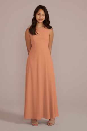 Picture of Chiffon Junior Bridesmaid Dress with Tie Back
