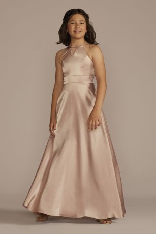 Homecoming Dresses Rose Gold Sequin Junior Bridesmaid Dresses Rose
