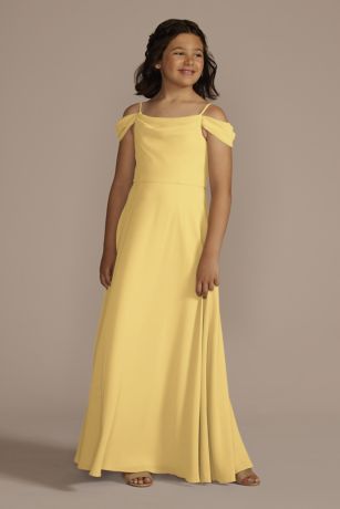 Picture of Chiffon Swag Sleeve Junior Bridesmaid Dress