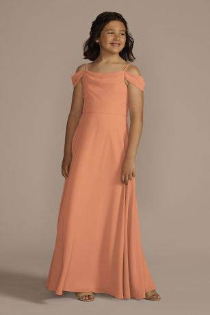 Picture of Chiffon Swag Sleeve Junior Bridesmaid Dress
