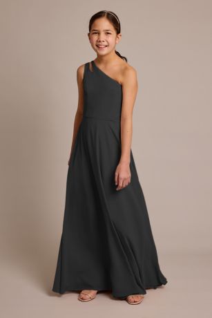 Picture of Chiffon One-Shoulder Junior Dress