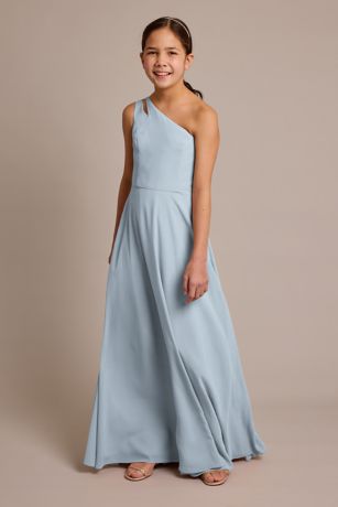 Picture of Chiffon One-Shoulder Junior Dress