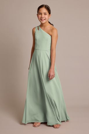 Picture of Chiffon One-Shoulder Junior Dress