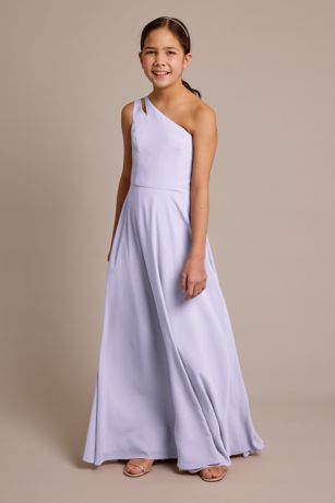 Picture of Chiffon One-Shoulder Junior Dress