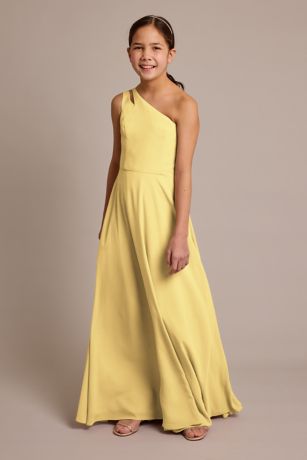 Picture of Chiffon One-Shoulder Junior Dress