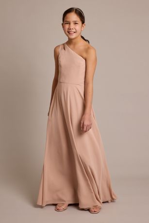 Picture of Chiffon One-Shoulder Junior Dress