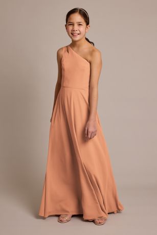 Picture of Chiffon One-Shoulder Junior Dress