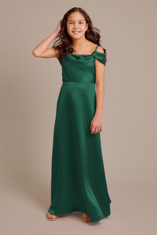 Picture of Luxe Charmeuse Cowl Swag Sleeve Dress