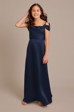 Picture of Luxe Charmeuse Cowl Swag Sleeve Dress
