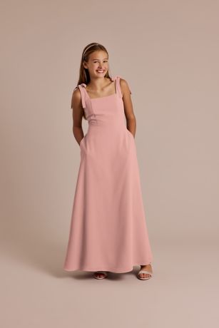 Picture of Chiffon Tie Strap A-Line Junior Dress