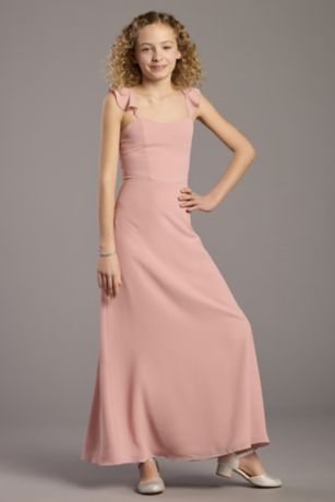 Picture of Chiffon Ruffle Strap A-Line Girls Dress