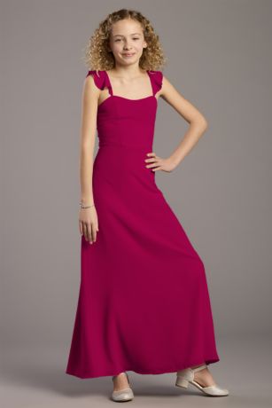 Picture of Chiffon Ruffle Strap A-Line Girls Dress