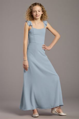 Picture of Chiffon Ruffle Strap A-Line Girls Dress