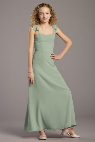 Picture of Chiffon Ruffle Strap A-Line Girls Dress