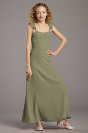 Picture of Chiffon Ruffle Strap A-Line Girls Dress