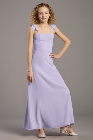 Picture of Chiffon Ruffle Strap A-Line Girls Dress