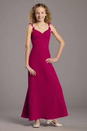 Picture of Chiffon 3D Floral Strap A-Line Girls Dress