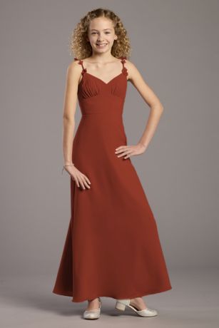 Picture of Chiffon 3D Floral Strap A-Line Girls Dress