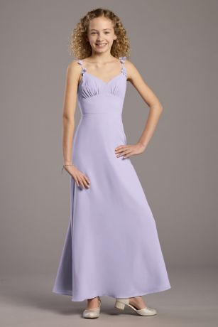 Picture of Chiffon 3D Floral Strap A-Line Girls Dress