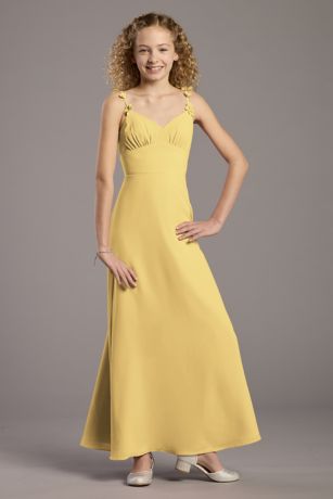 Picture of Chiffon 3D Floral Strap A-Line Girls Dress