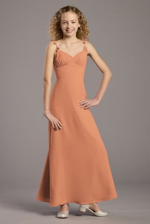 Picture of Chiffon 3D Floral Strap A-Line Girls Dress