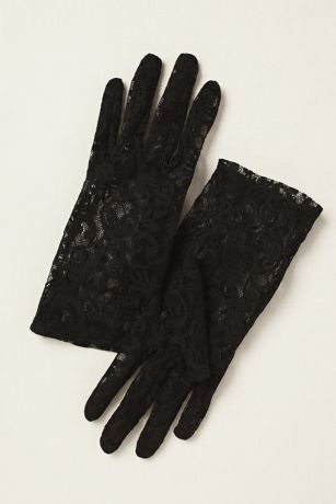 wrist length lace gloves