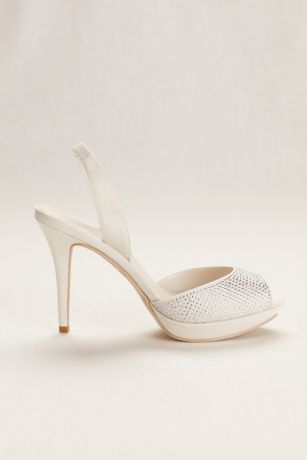 peep toe ivory heels