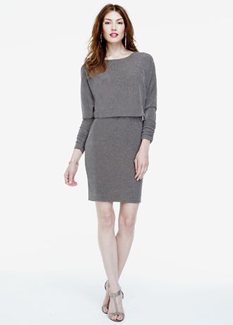 blouson dress with sleeves