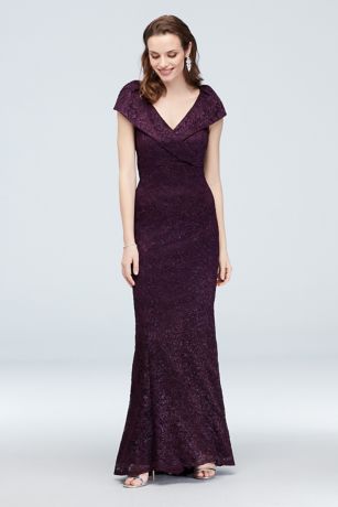 plum colored gowns