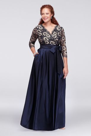 plus size ball gown with sleeves