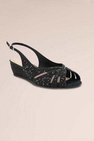 Picture of Jocelyn Peep Toe Embellished Wedge Slingbacks