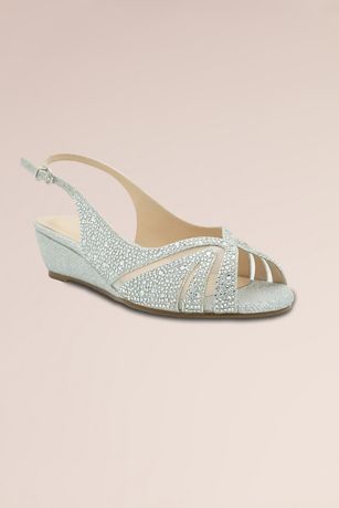 Picture of Jocelyn Peep Toe Embellished Wedge Slingbacks